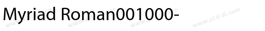 Myriad Roman001000字体转换